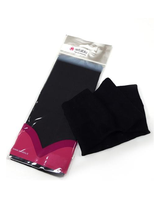 FASCIA CAPELLI COTONE 9 CENTIMETRI NERA