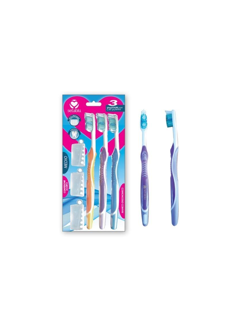 SPAZZOLINO DA DENTI 3 PEZZI MEDIO