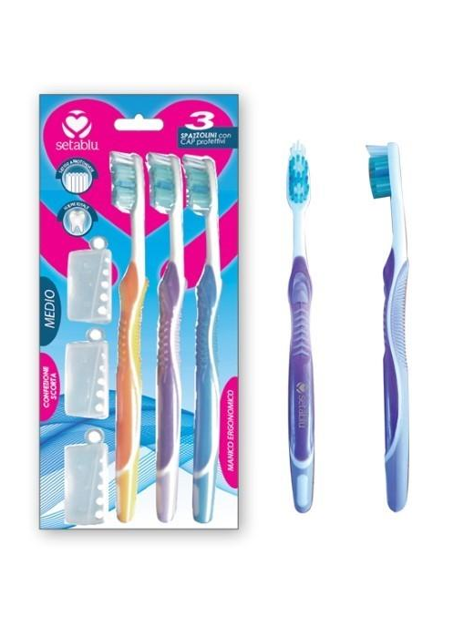 TOOTHBRUSH 3 PIECES MEDIUM