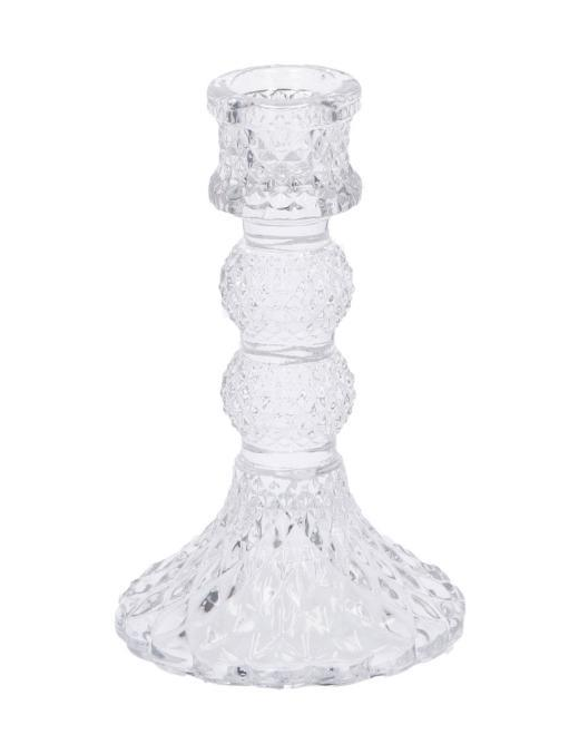 GLASS CANDLE HOLDER 8x13 CENTIMETERS