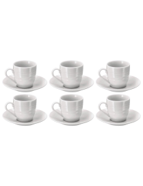 COFFEE CUPS 6 PIECES WITH SAUCERS
