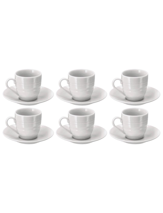 COFFEE CUPS 6 PIECES WITH SAUCERS