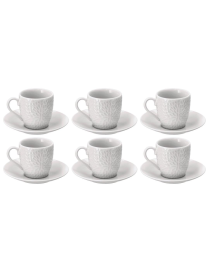 TAZZINE CAFFE' 6 PEZZI CON PIATTINI