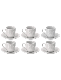 COFFEE CUPS 6 PIECES WITH SAUCERS