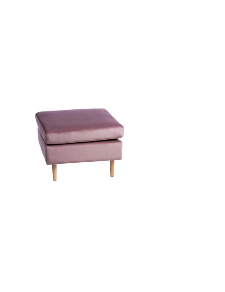 L.VELVET ROSA POUF CLIVE 58x42,5cm $$