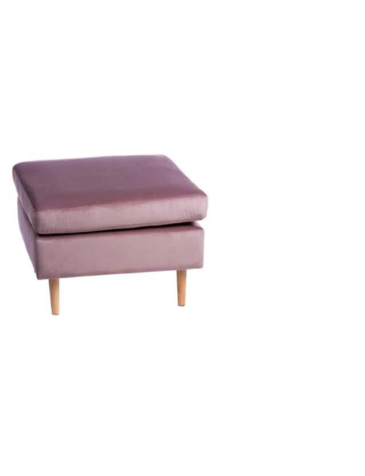 L.VELVET ROSA POUF CLIVE 58x42,5cm $$
