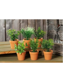 PIANTA ARTIFICIALE ERBE AROMATICHE 6,5x13,5 CENTIMETRI