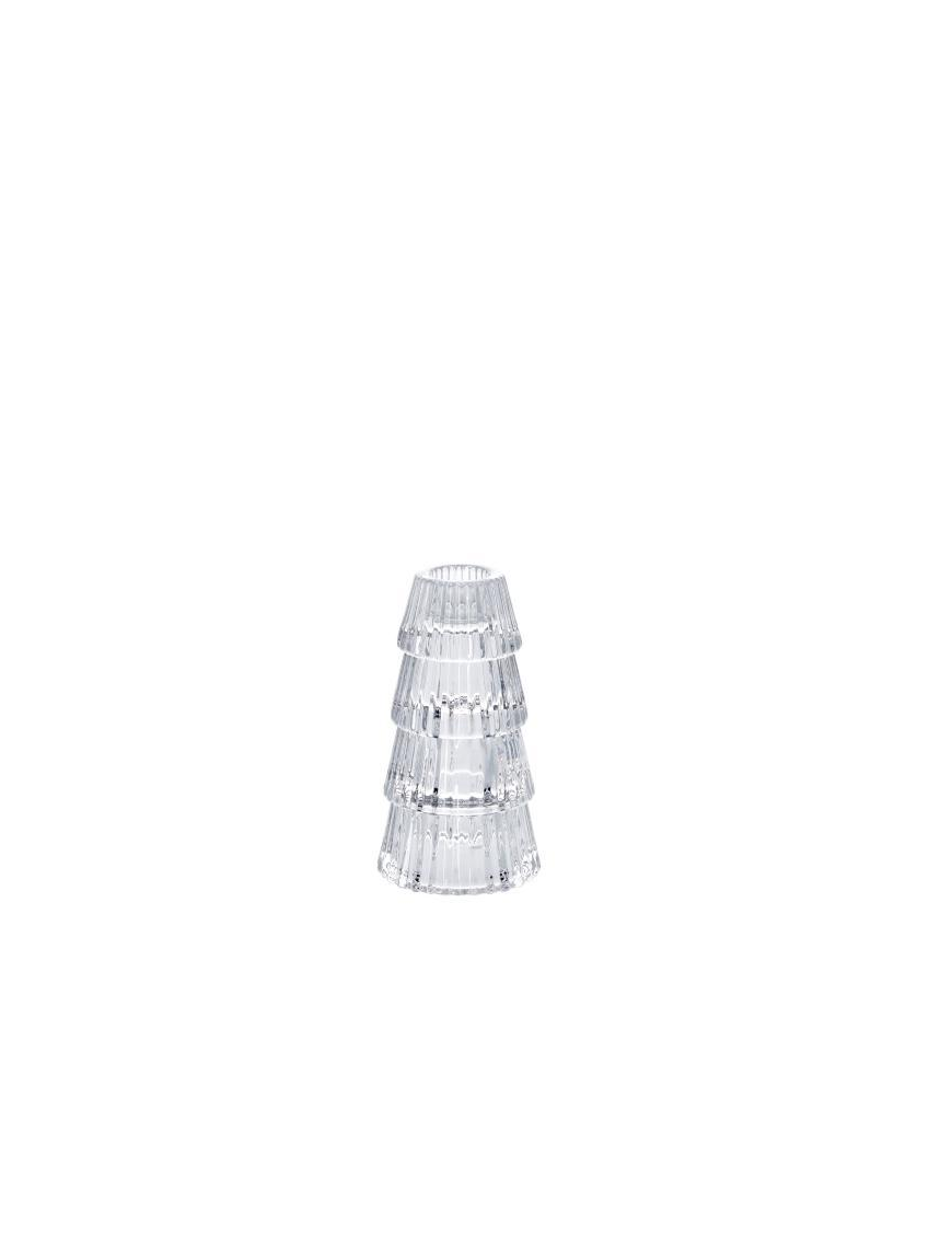 GLASS CANDLE HOLDER d.6.5X12 CENTIMETERS