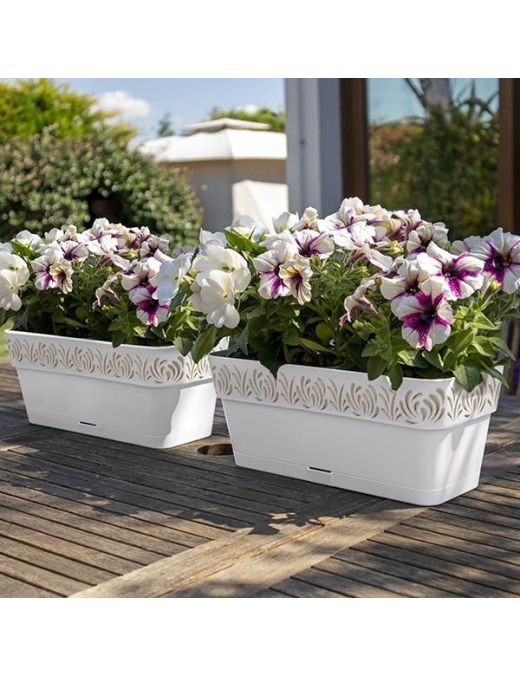 FIORIERA GAIA 30cm STONE CON RISERVA ACQUA