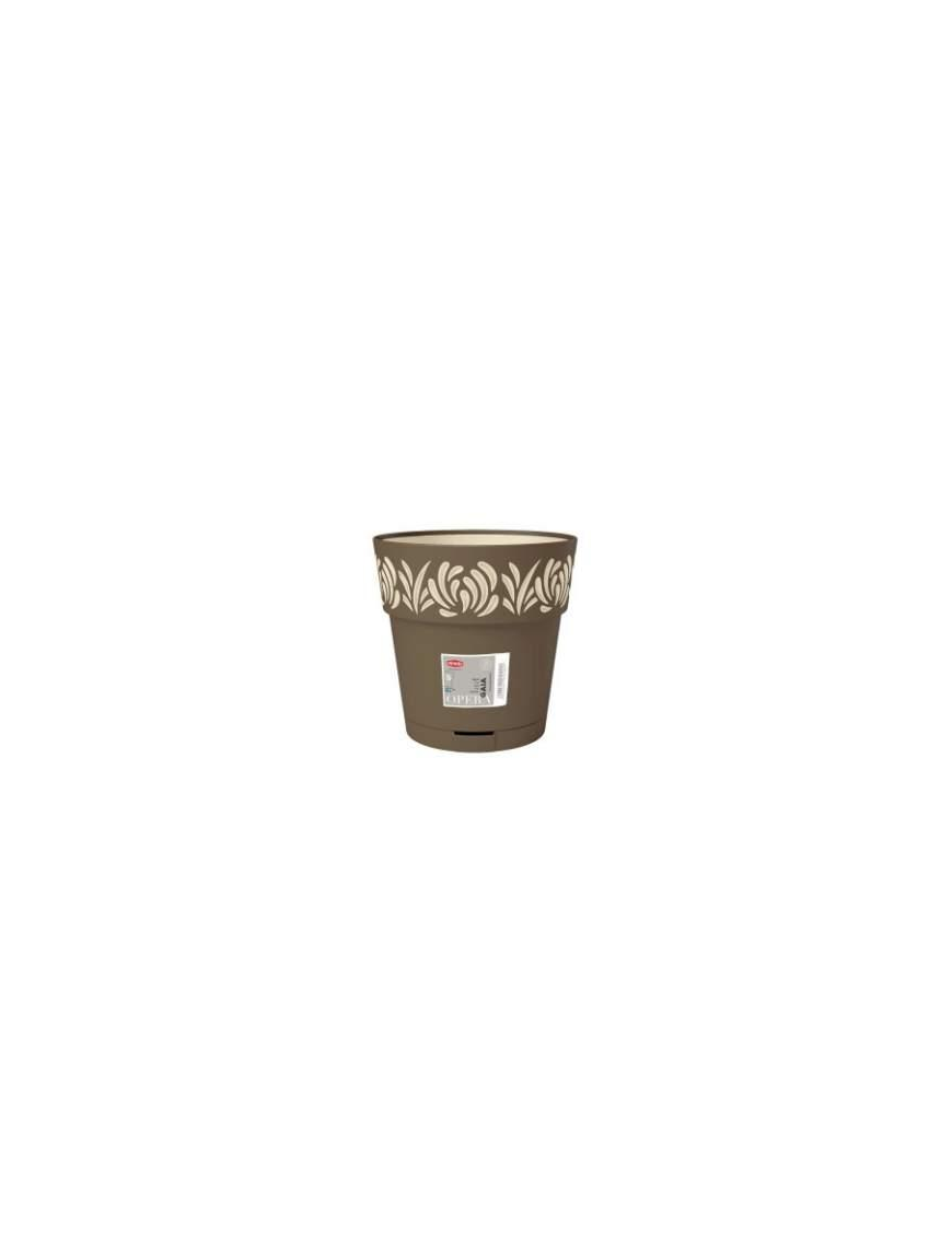 VASO GAIA diametro 15 TORTORA CON RISERVA ACQUA