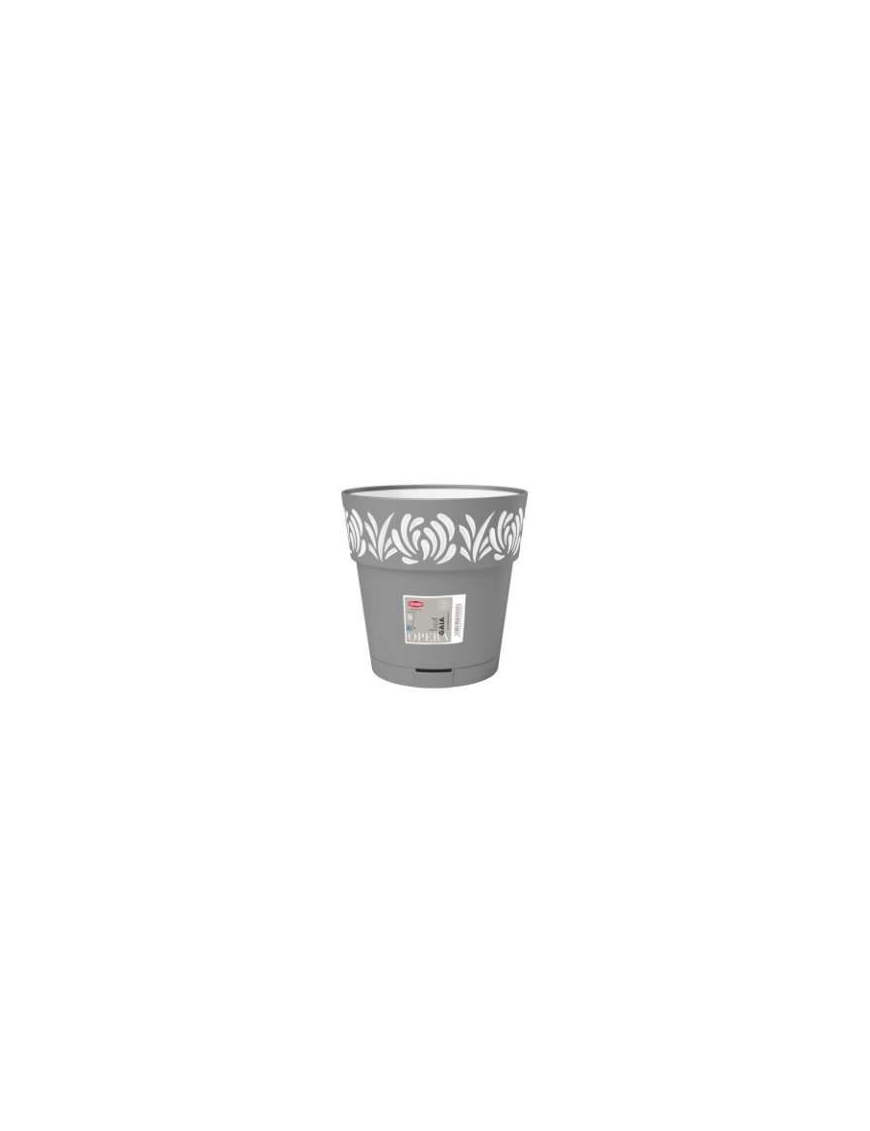 VASO GAIA diametro 20 STONE CON RISERVA ACQUA