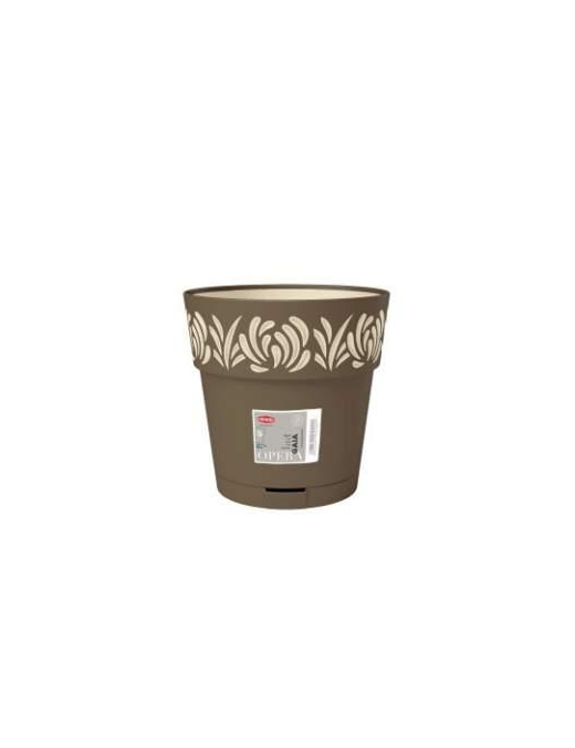 VASO GAIA diametro 20 TORTORA CON RISERVA ACQUA