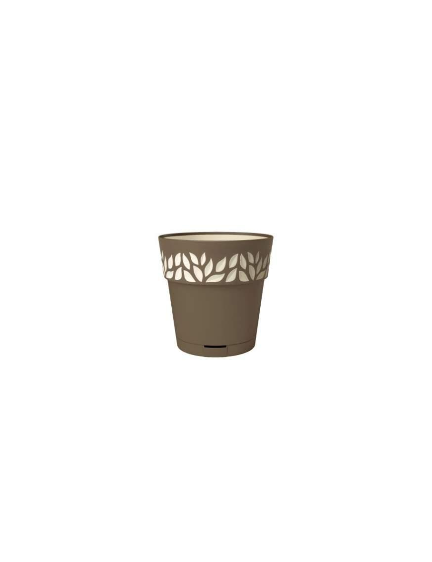 VASO CLOE diametro 20 TORTORA CON RISERVA ACQUA