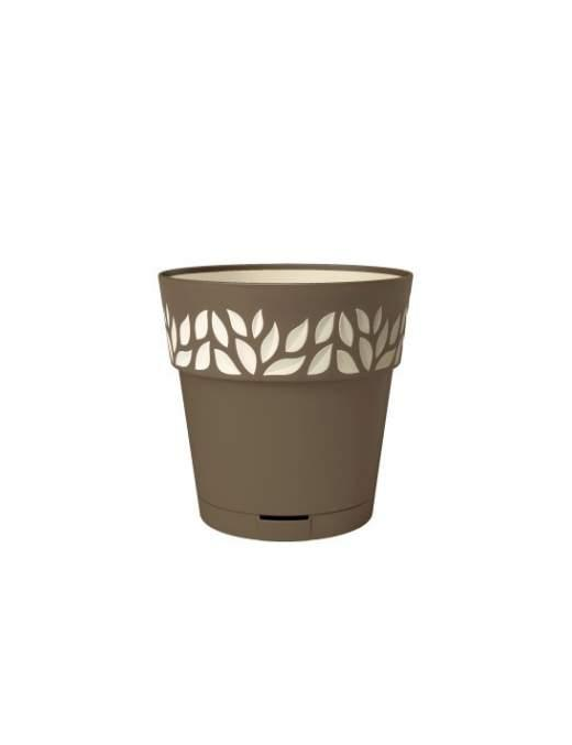 VASO CLOE diametro 25 TORTORA CON RISERVA ACQUA