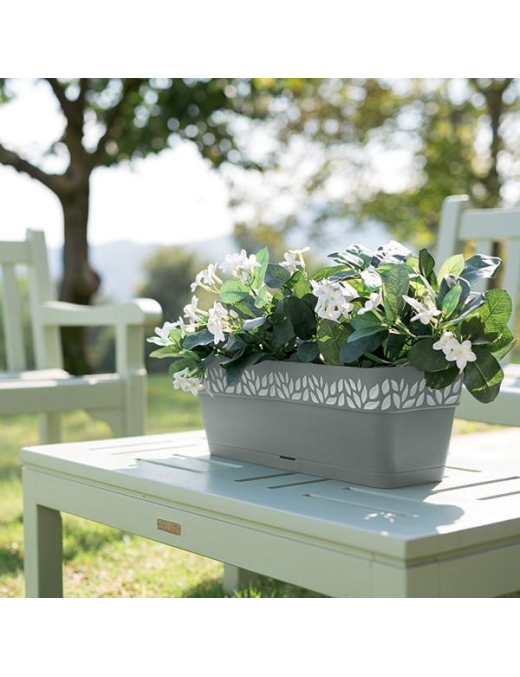 FIORIERA CLOE 30cm STONE CON RISERVA ACQUA