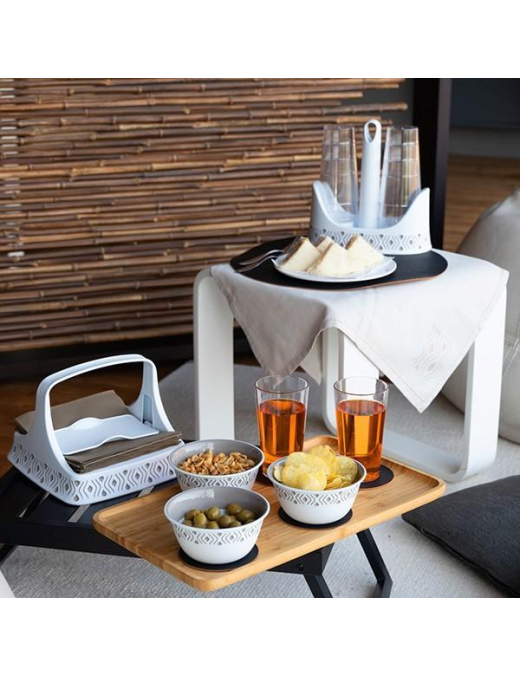 TOSCA GRAY LINE NAPKIN HOLDER 22x16.5 cm