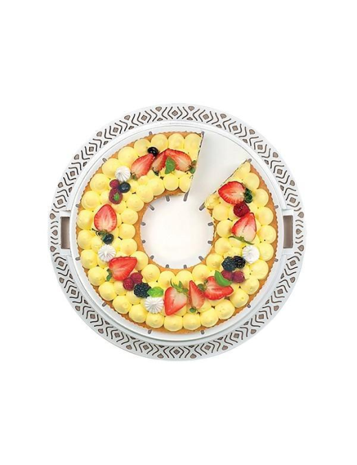 TOSCA GRAY LINE CAKE HOLDER diameter 37cm