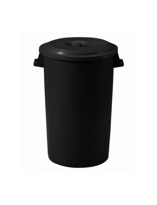 BIDONE NERO 70lt CON COPERCHIO