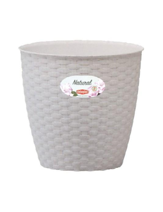 NATURAL VASE diameter 14cm WHITE