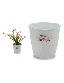 NATURAL VASE diameter 14cm WHITE