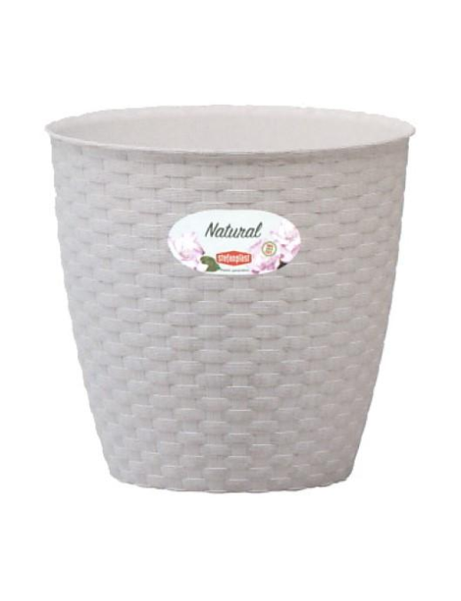 NATURAL VASE diameter 19cm WHITE