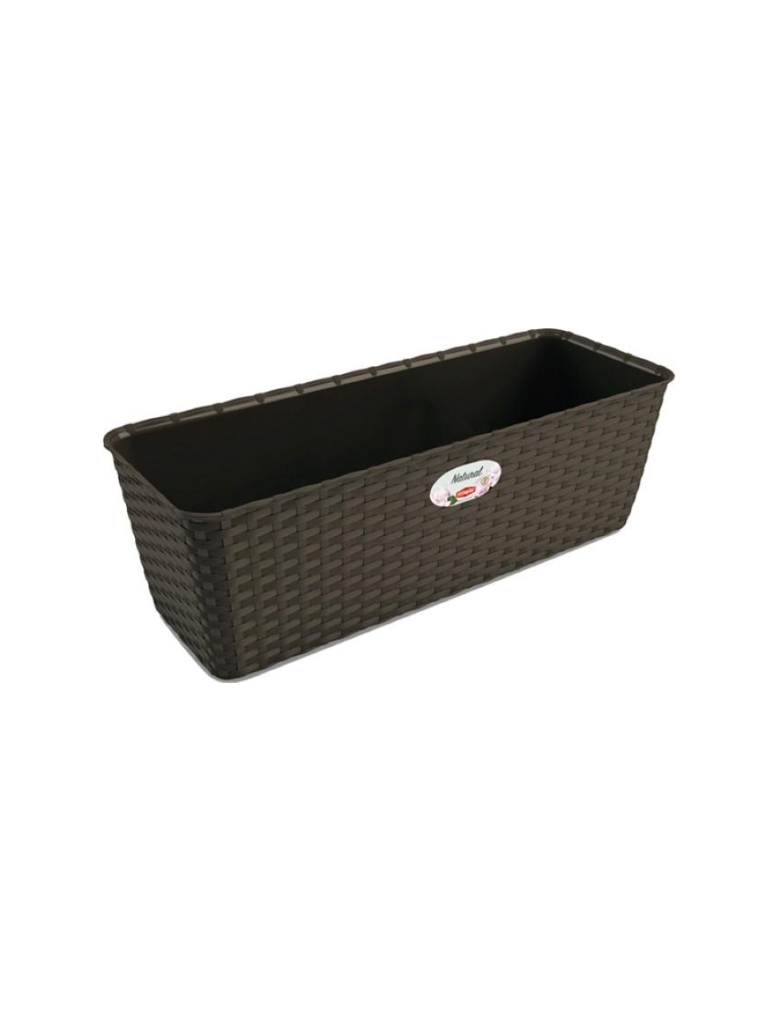 FIORIERA NATURAL 50cm MOKA CON RISERVA ACQUA