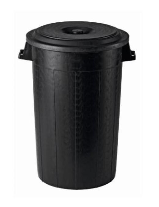 BIDONE NERO 120lt CON COPERCHIO