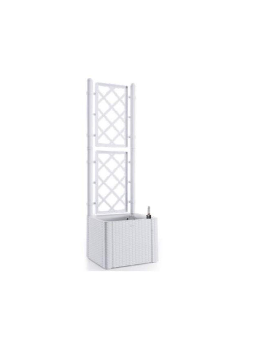 DELUXE PLANTER WITH ESPALIER 43x43x142cm WHITE