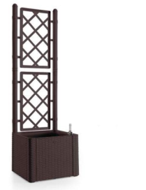 FIORIERA DELUXE CON SPALLIERA 43x43x142cm MARRONE