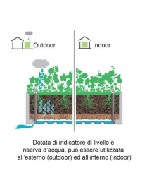 DELUXE PLANTER WITH ESPALIER 43x43x142cm GRAY
