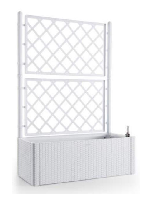 DELUXE PLANTER WITH ESPALIER 100x43x142cm WHITE