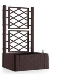 DELUXE PLANTER WITH ESPALIER 100x43x142cm BROWN