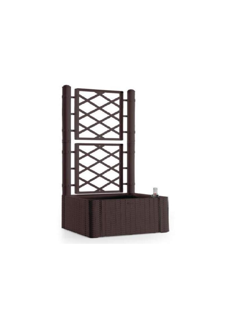 DELUXE PLANTER WITH ESPALIER 100x43x142cm BROWN