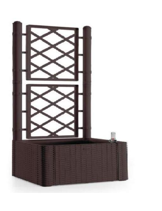 DELUXE PLANTER WITH ESPALIER 100x43x142cm BROWN