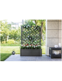 DELUXE PLANTER WITH ESPALIER 100x43x142cm BROWN