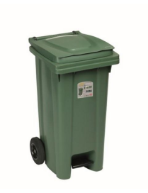 CONTENITORE 120lt CON PEDALE VERDE