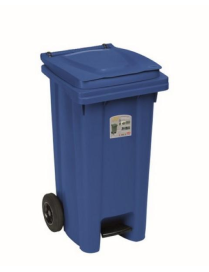 CONTENITORE 120lt CON PEDALE BLU