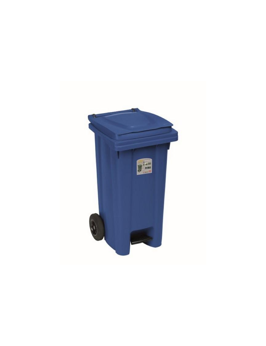 CONTENITORE 120lt CON PEDALE BLU