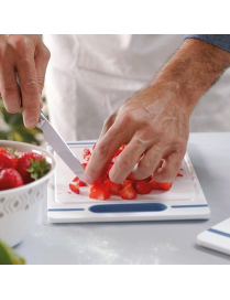 ITALIAN CHEF S BLUE CUTTING BOARD