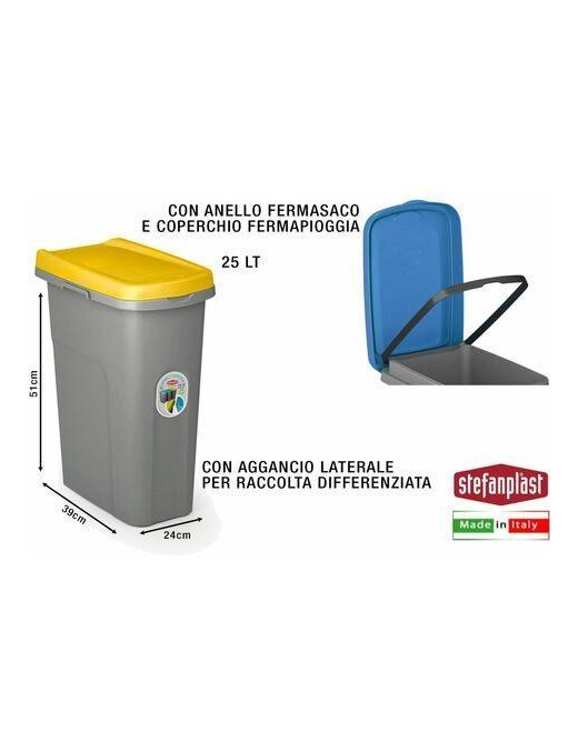 ECO SYSTEM WASTE BIN 25lt YELLOW