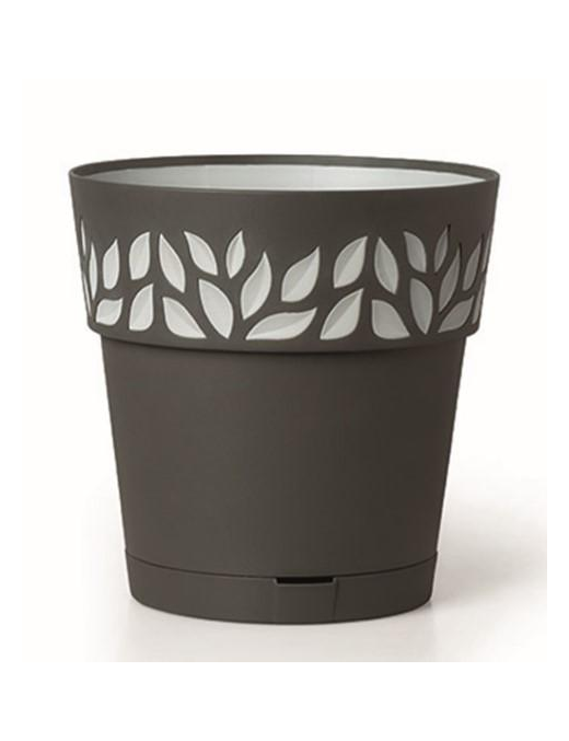 VASO CLOE diametro 15 GRAFITE CON RISERVA ACQUA