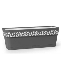 FIORIERA CLOE 50cm GRAFITE CON RISERVA ACQUA