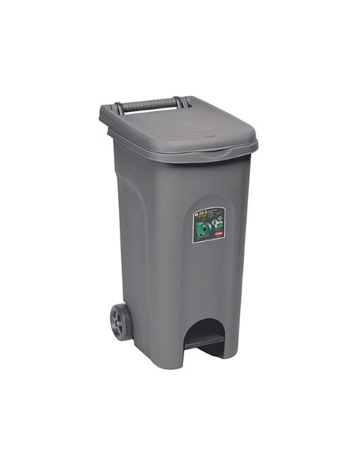 URBAN ECO PEDAL WASTE BIN 80lt GRAY