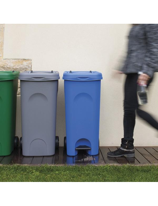URBAN ECO PEDAL WASTE BIN 80lt GRAY