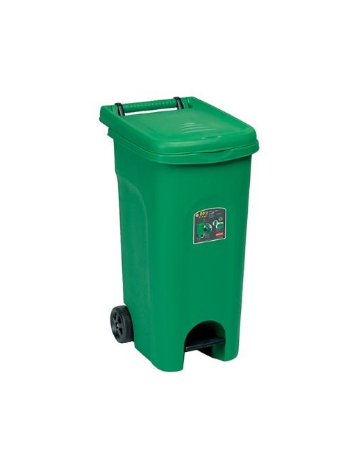 URBAN ECO PEDAL WASTE BIN 80lt GREEN