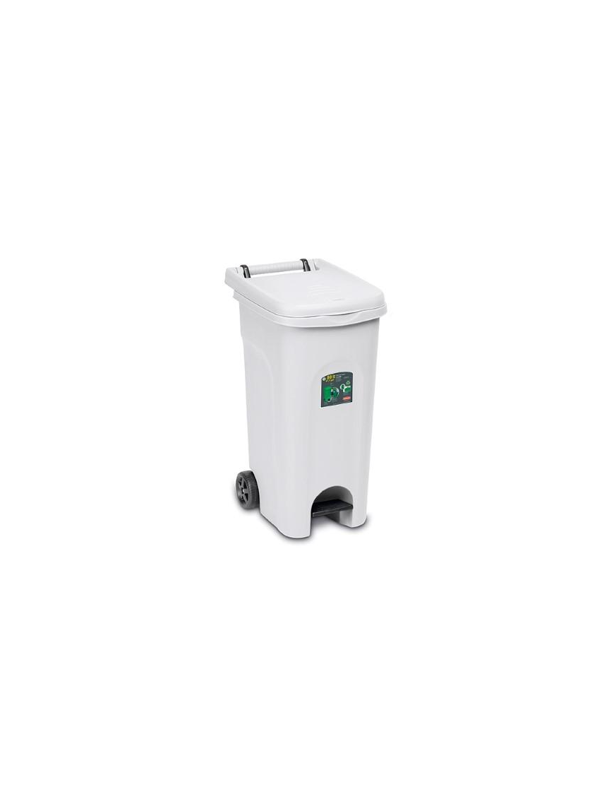 URBAN ECO PEDAL WASTE BIN 80lt WHITE