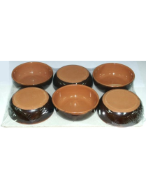 SET OF 6 BICOLORED PIECES DIAMETER 15 CENTIMETERS