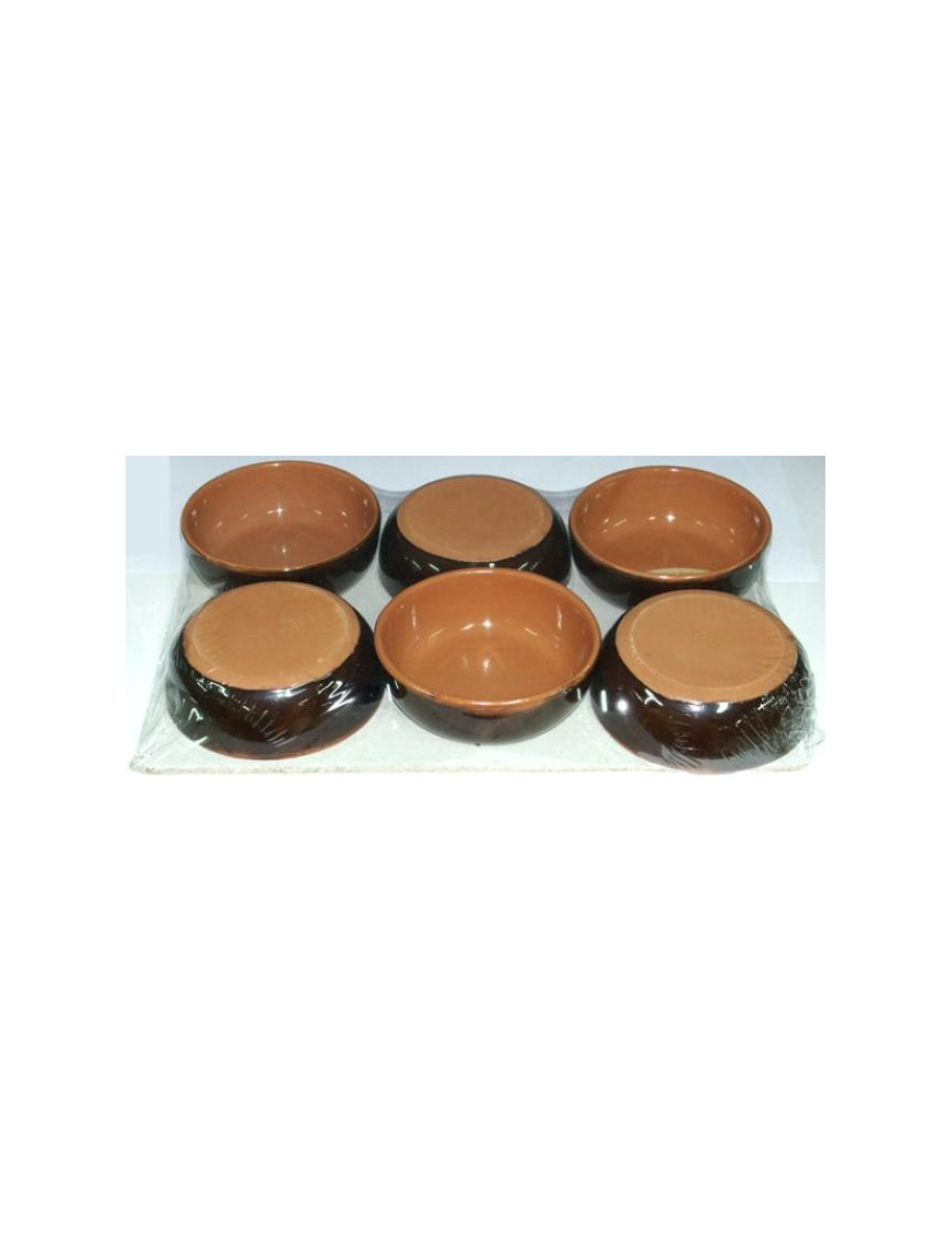 SET OF 6 BICOLORED PIECES DIAMETER 15 CENTIMETERS