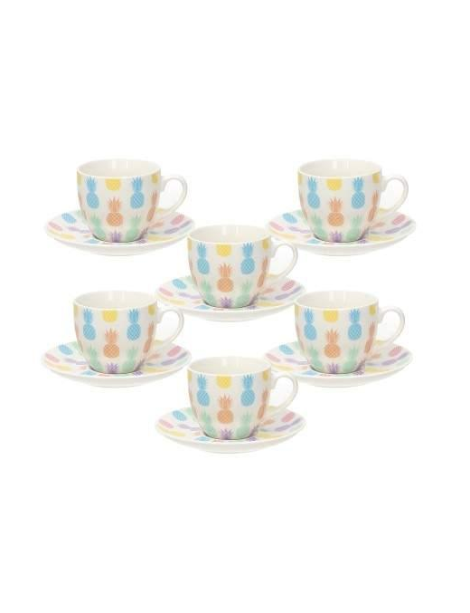IRIS WIKI TEA SERVICE 6 pieces WITH SAUCER