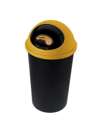 BIG HOOP WASTE BIN 45 LITERS BLACK/YELLOW
